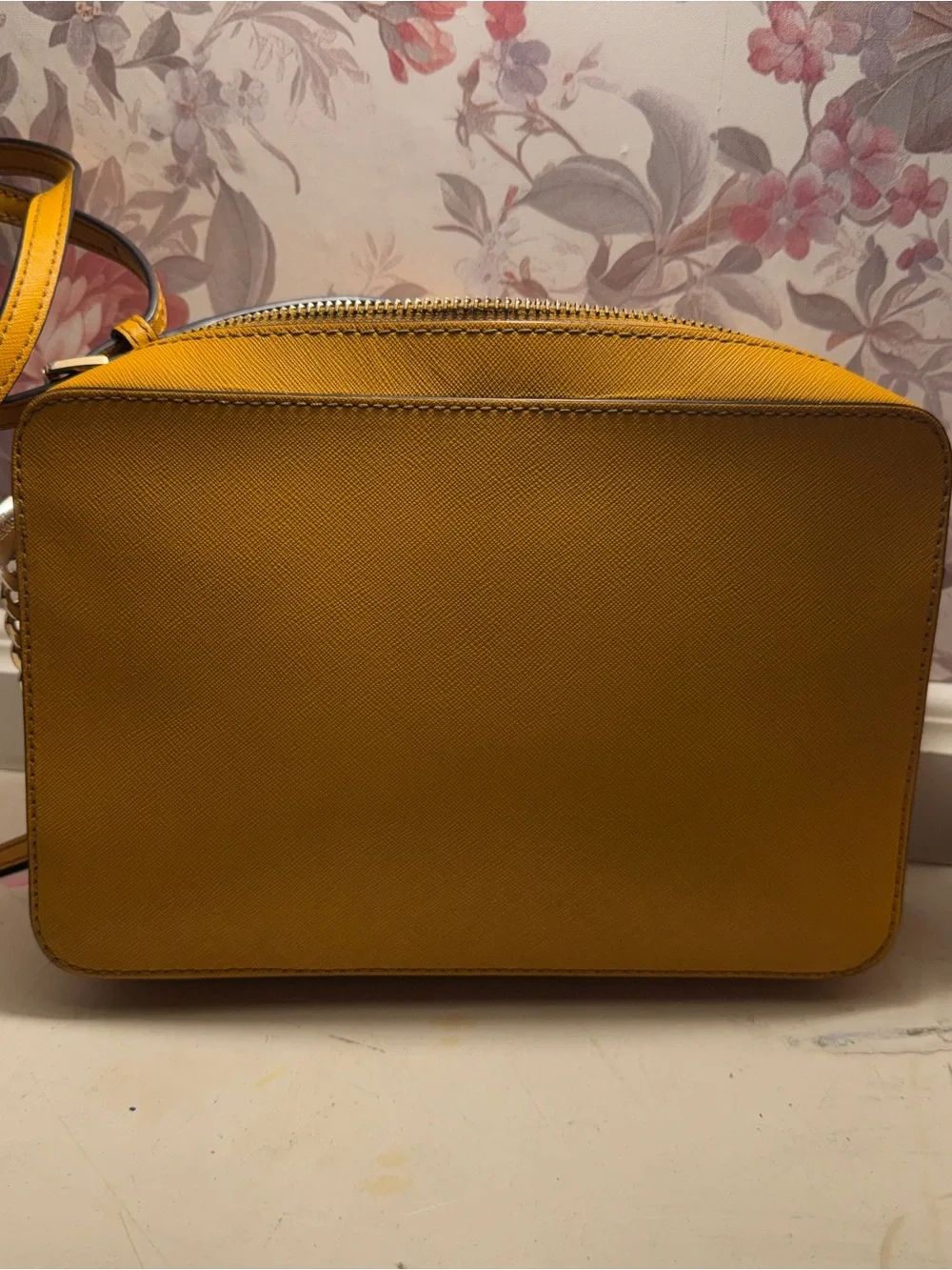 Michael Kors Saffiano Leather East West Crossbody Bag – Mustard Yellow
